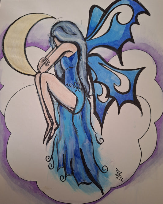 Celestial Blue Fairy Artwork