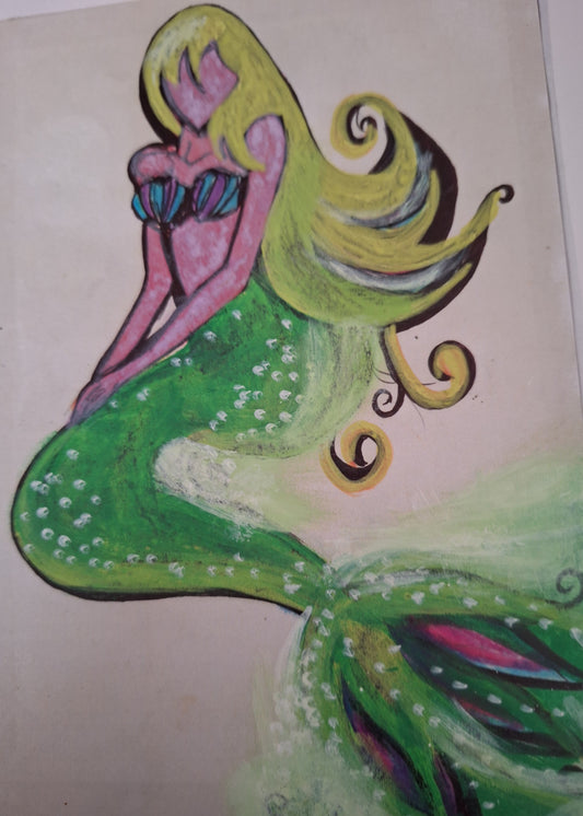 Golden-Haired Mermaid Artwork