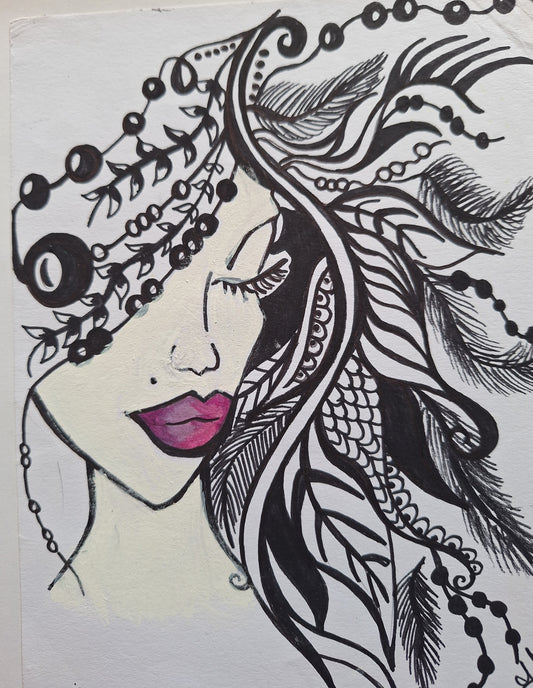 Feather Haired Lady