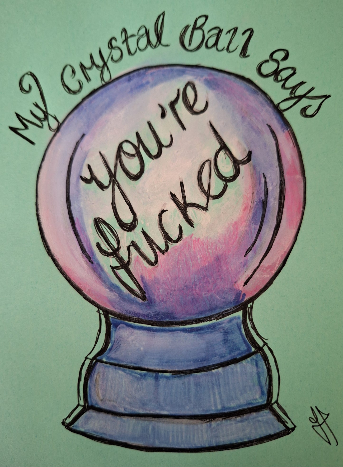Humorous Crystal Ball Artwork