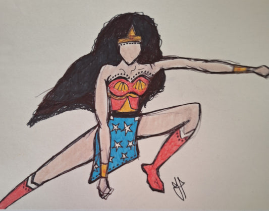 Wonder Woman Superhero Action Pose